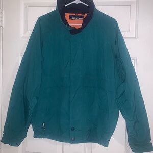 Club Room Teal Windbreaker Jacket